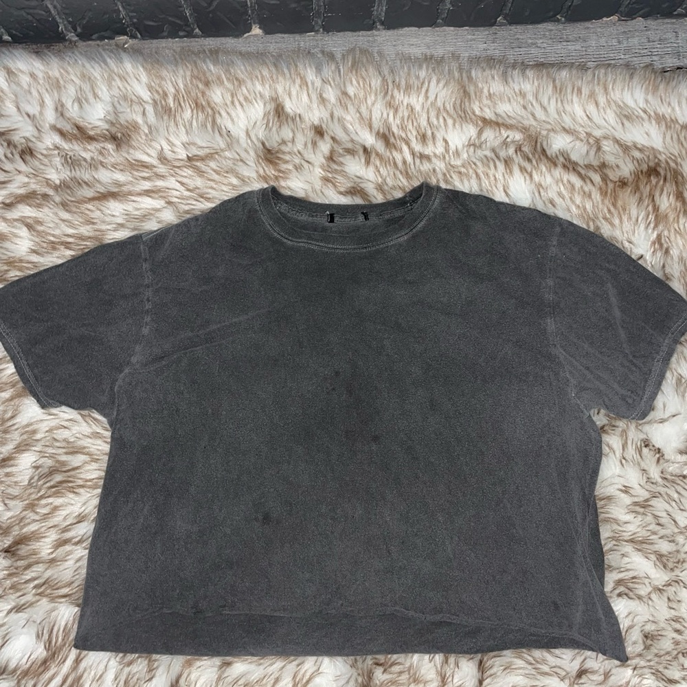 Distressed crop top from boohoo